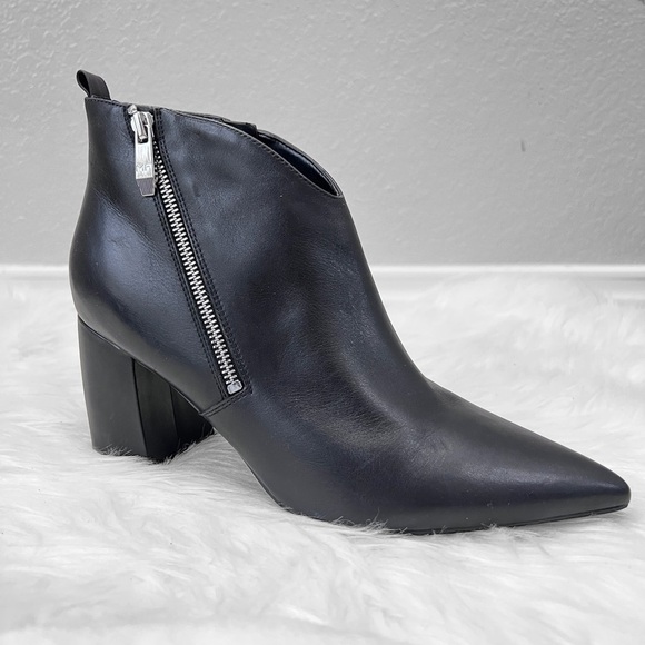Marc Fisher leather pointed toe ankle boots booties size 10 M - Picture 2 of 15